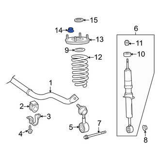 Toyota OE - Suspension Shock Absorber Mount Nut
