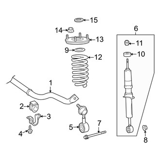 Toyota OE - Front Suspension - Stabilizer Bar & Components (RWD)