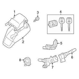 Toyota OE - Steering Column - Shroud, Switches & Levers (W/O Power Tilt)
