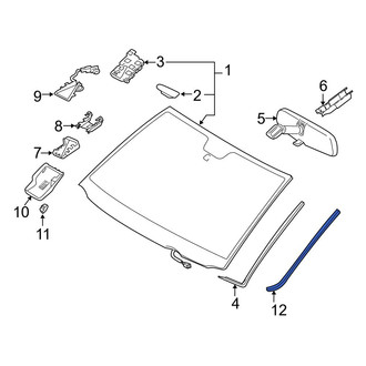 Toyota OE - Front Windshield Molding