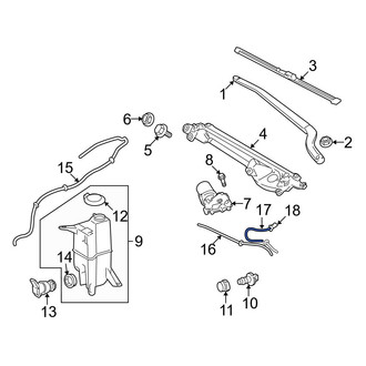 Toyota OE - Front Right Windshield Washer Hose