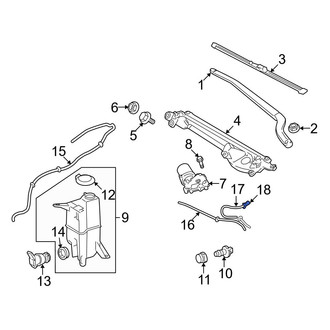 Toyota OE - Front Windshield Washer Nozzle