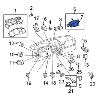 Toyota OE - Rear HVAC Temperature Control Panel