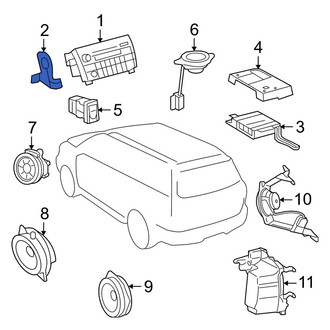 Toyota OE - Right Radio Bracket
