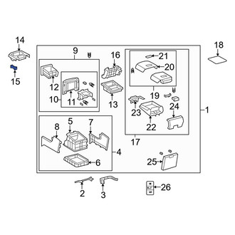 Toyota OE - Console Cup Holder