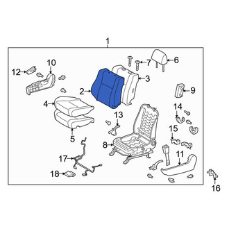Toyota OE - Front Right Seat Back Cushion Cover