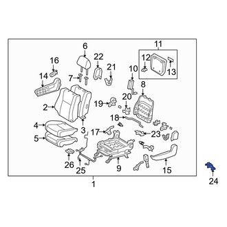 Toyota OE - Front Right Outer Seat Track Cover