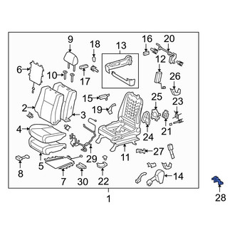 Toyota OE - Front Left Outer Seat Track Cover