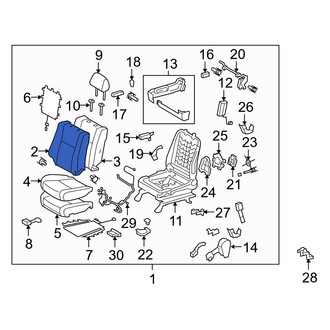 Toyota OE - Front Left Seat Back Cushion Cover