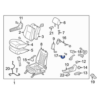 Toyota OE - Front Right Inner Seat Hinge Cover