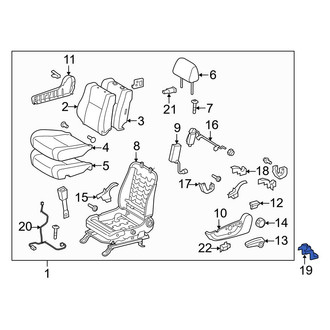 Toyota OE - Front Left Inner Seat Track Cover