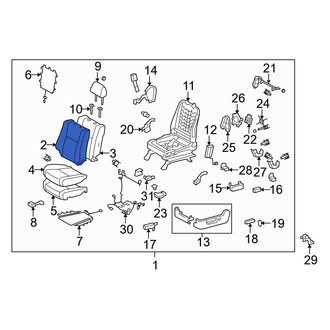 Toyota OE - Front Left Seat Back Cushion Cover