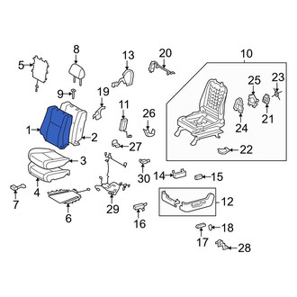 Toyota OE - Front Left Seat Back Cushion Cover