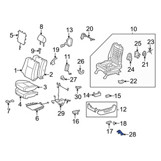 Toyota OE - Front Left Outer Seat Track Cover