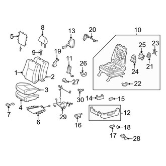 Toyota OE - Seats & Tracks - Driver Seat Components (With Power)