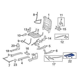 Toyota OE - Center Left Outer Seat Track Cover
