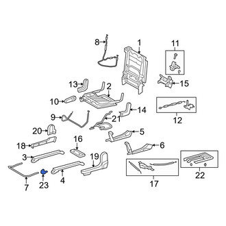 Toyota OE - Center Inner Seat Track Cover