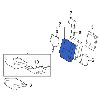 Toyota OE - Center Left Seat Back Cushion Cover