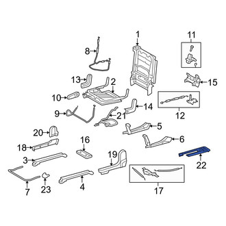 Toyota OE - Center Inner Seat Track Cover