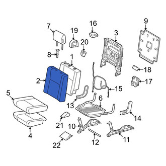 Toyota OE - Rear Right Seat Back Cushion Cover