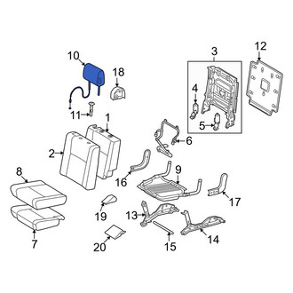 Toyota OE - Rear Right Headrest