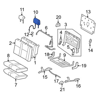 Toyota OE - Rear Center Headrest