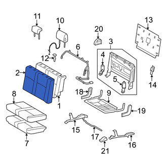 Toyota OE - Rear Left Seat Back Cushion Cover