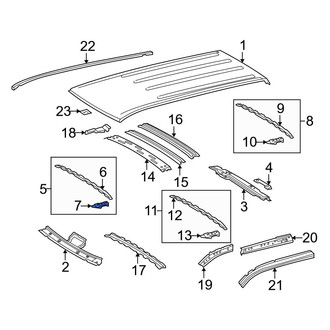 Toyota OE - Front Right Sunroof Reinforcement Bracket