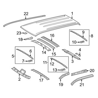 Toyota OE - Roof & Components (W/O Sunroof)