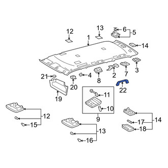 Toyota OE - Rear Right Interior Grab Bar