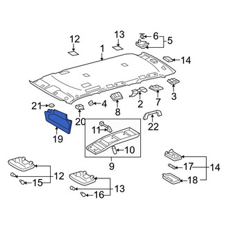 Toyota OE - Left Sun Visor