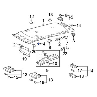 Toyota OE - Headliner Cap