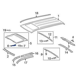 Toyota OE - Front Left Roof Panel Reinforcement Bracket
