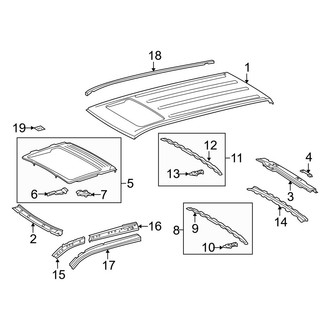 Toyota OE - Roof & Components (With Sunroof)