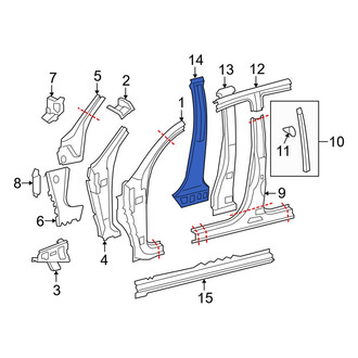 Toyota OE - Left Inner Body B-Pillar