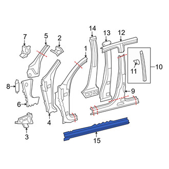Toyota OE - Left Rocker Panel Reinforcement