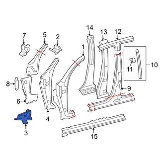 Toyota OE - Left Body A-Pillar Reinforcement