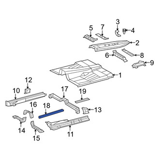 Toyota OE - Front Inner Floor Pan Reinforcement
