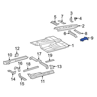 Toyota OE - Center Left Floor Pan Reinforcement