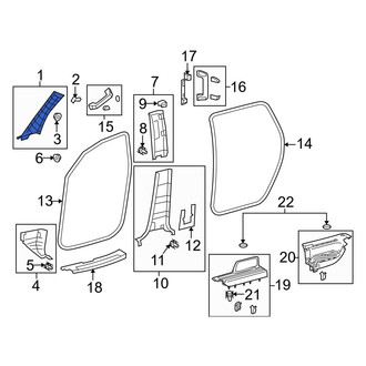 Toyota OE - Left Body A-Pillar Trim Panel