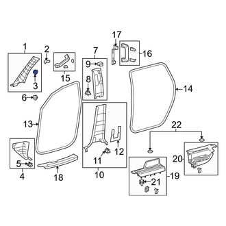 Toyota OE - Body A-Pillar Trim Panel Cap