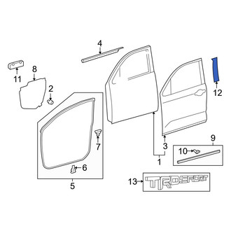 Toyota OE - Front Right Black Out Tape