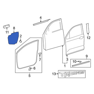 Toyota OE - Front Left Door Water Deflector