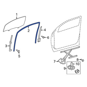 Toyota OE - Front Left Upper Window Channel