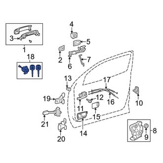 Toyota OE - Front Left Door Lock Cylinder