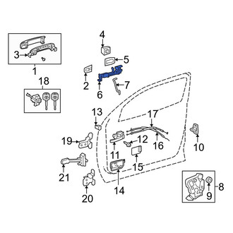 Toyota OE - Front Left Exterior Door Handle Base