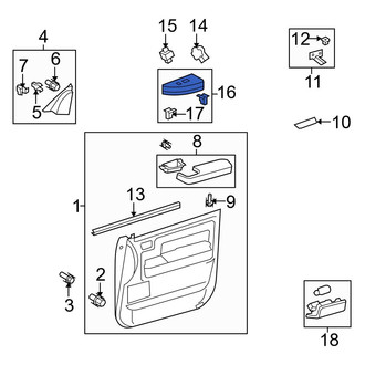 Toyota OE - Front Left Door Window Switch Bezel
