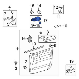 Toyota OE - Front Left Door Window Switch Bezel