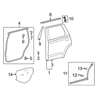 Toyota OE - Door Glass Sunshade Bracket