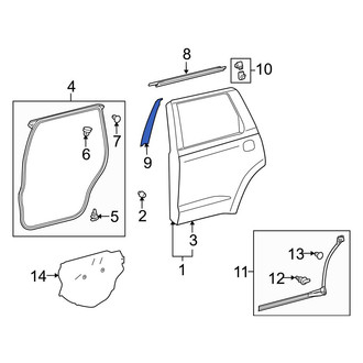 Toyota OE - Front Right Black Out Tape